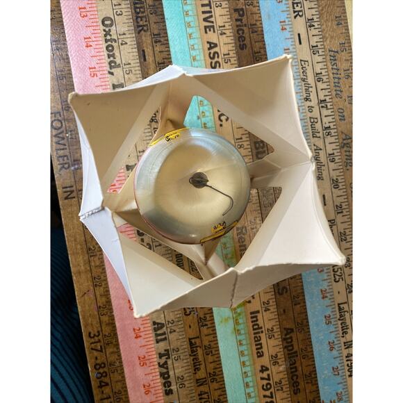 VINTAGE Satin Ball Firefighter Fire Dept 10 Christmas Ornament Fire Engine 80s - Picture 5 of 13